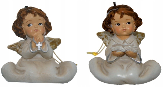 

2 piękne Aniołki, klęczące do powieszenia 4cm