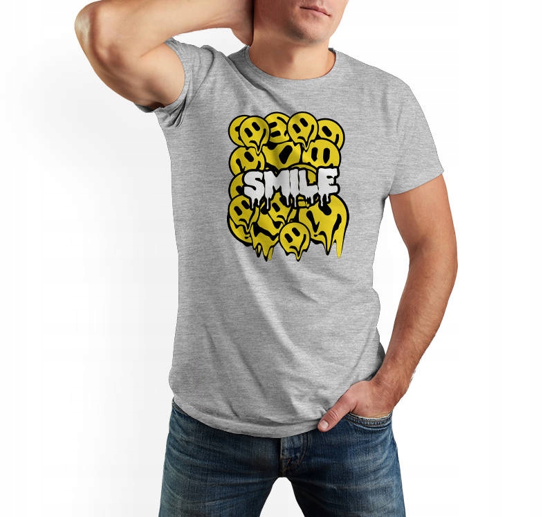 

Koszulka męska Smile t-shirt z nadrukiem XL