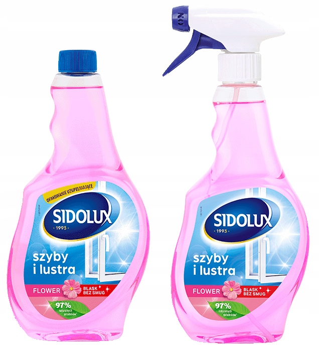 

Sidolux Crystal Flower Do Szyb Spray+zapas 2x500ml