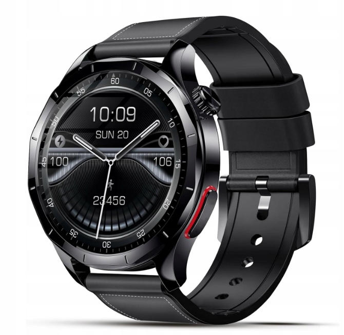 Smartwatch dla mężczyzn i kobiet z Ekg pomiarem HRV/ciśnienia czarny