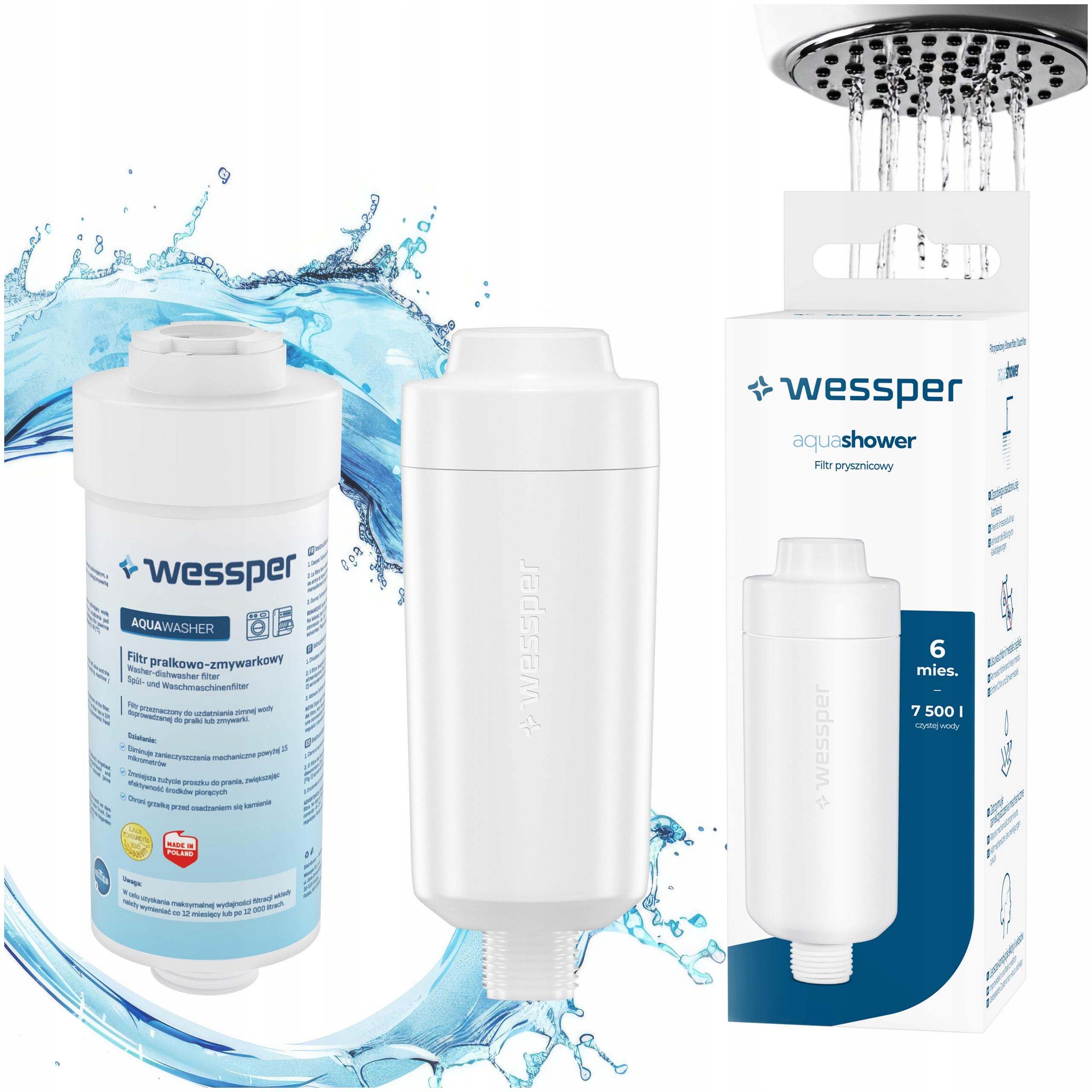 Filtr Wody prysznicowy do słuchawki Filtr do pralki twardej wody zestaw