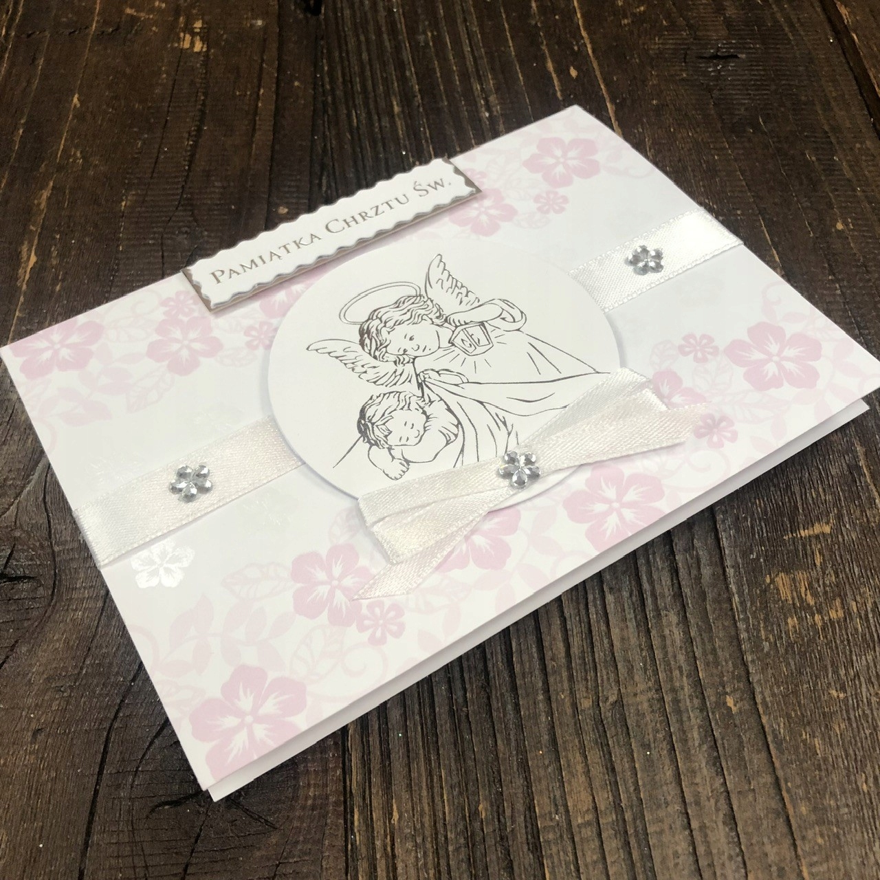 Kartka na Chrzest Marka Kartki z Kotkiem