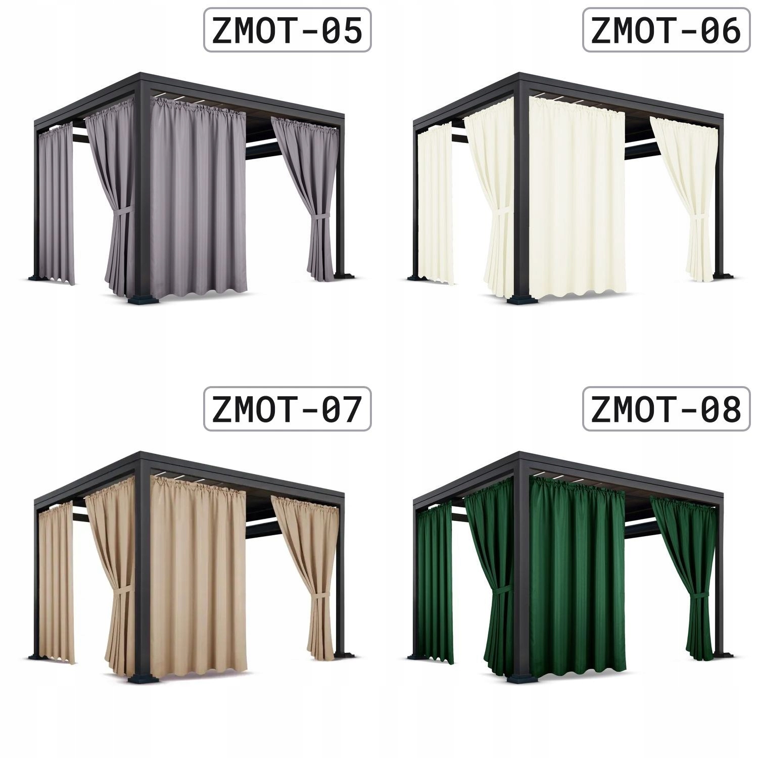 ZASŁONY NA TARAS 155x240 ZASŁONA OGRODOWA OGRODOWE Z TUNELEM WODOODPORNE Producent inny