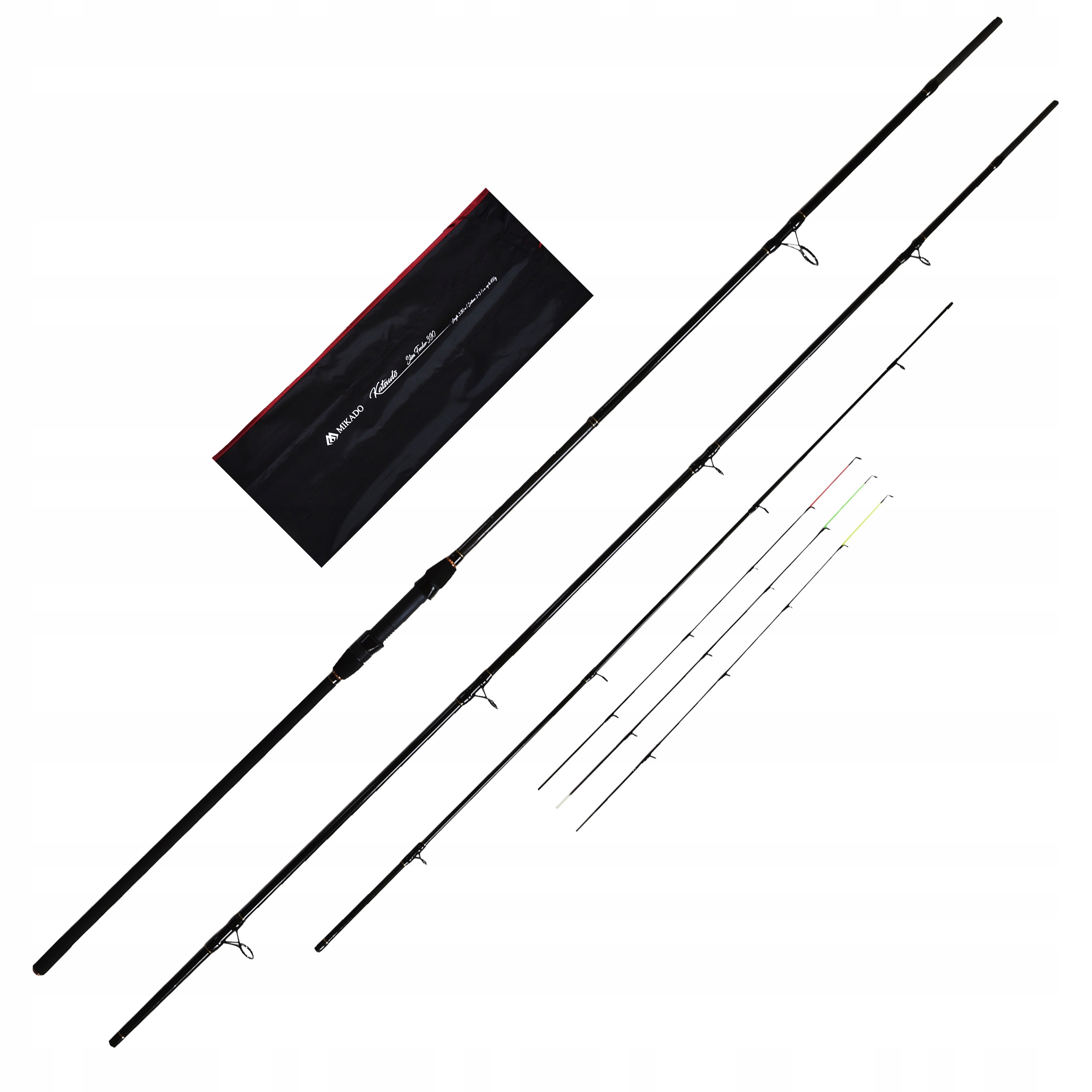 Wędka gruntowa Mikado Katsudo Slim Feeder 3.90m 0-100g +3wymienne szczytówk