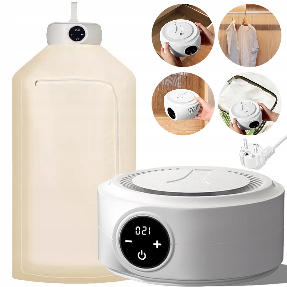 Levně Elektrická Sušák Na Prádlo Rychlé Sušení Přenosná 600 W S Časovačem