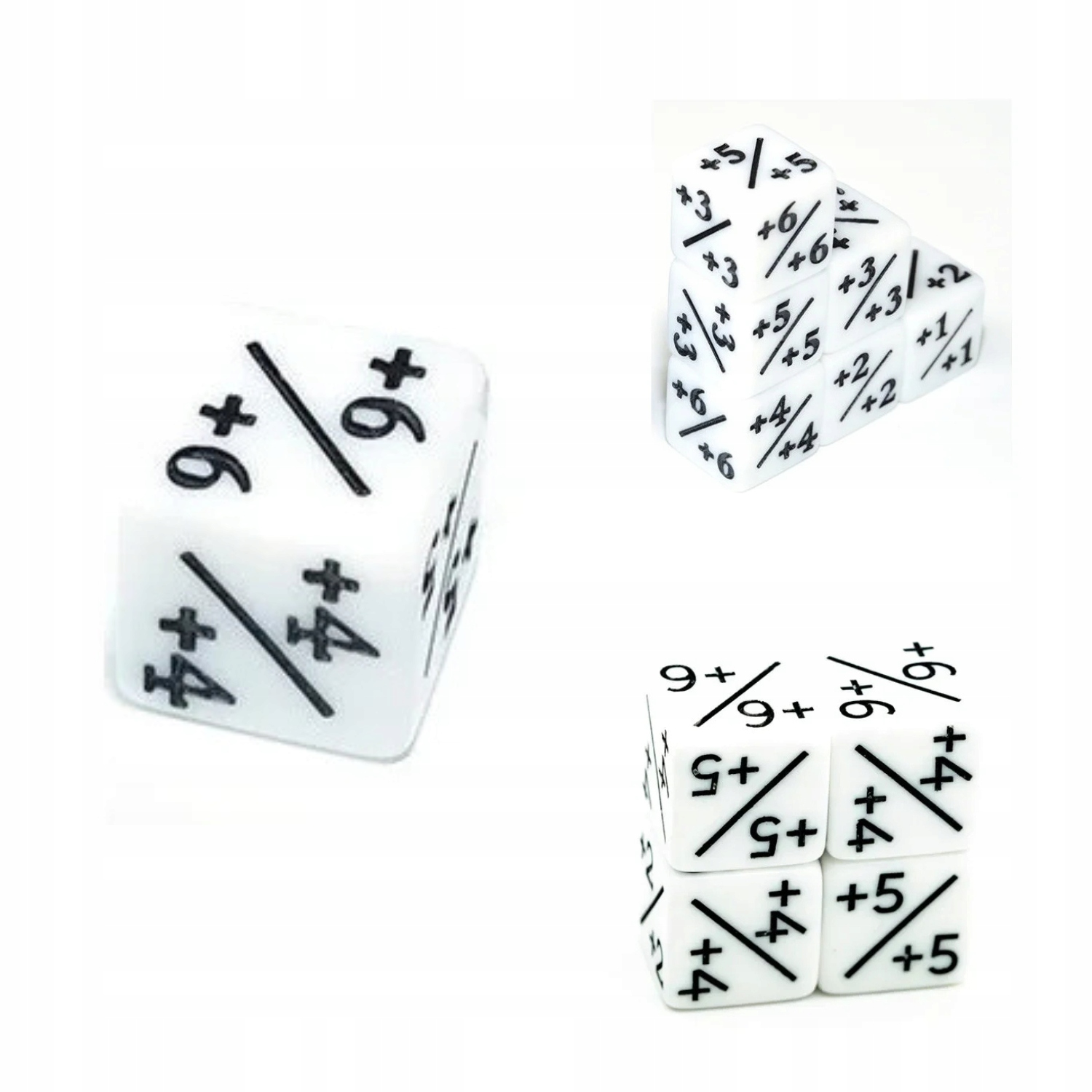 KOSTKA K6 1,6 CM RPG LICZNIK BONUSÓW POZYTYW BIAŁA KOŚĆ SZEŚCIOŚCIENNA MTG