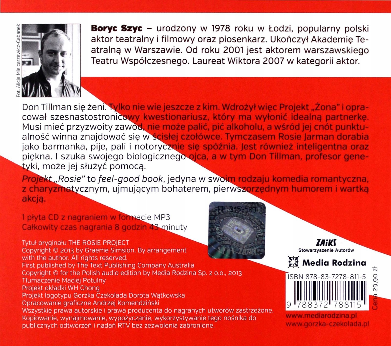 PROJEKT ROSIE - GRAEME SIMSION [AUDIOBOOK] [CD] Stan opakowania oryginalne