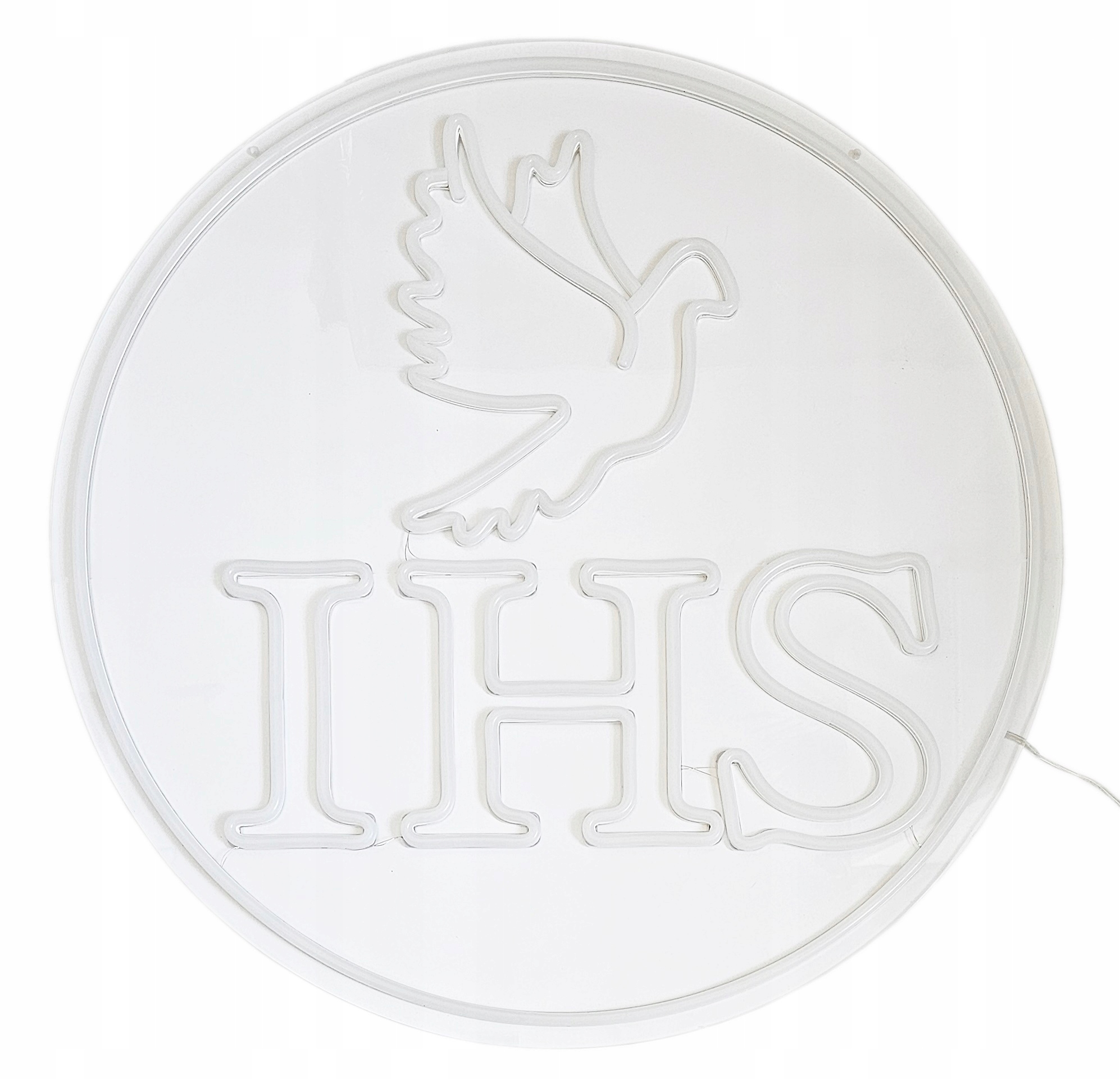 NAPIS LEDOWY GOŁĄBEK IHS LED PODŚWIETLANY ⌀ 60cm KOMUNIA ŚWIĘTA Kod producenta IHS