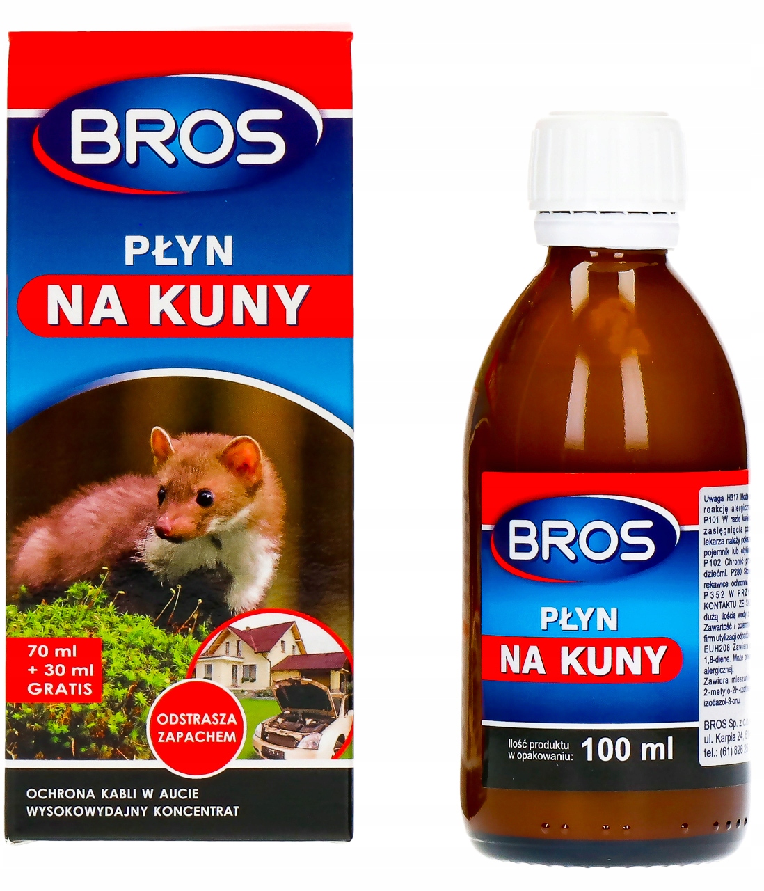 

Mocny Odstraszacz Środek Płyn Na Kuny Bros 100ML