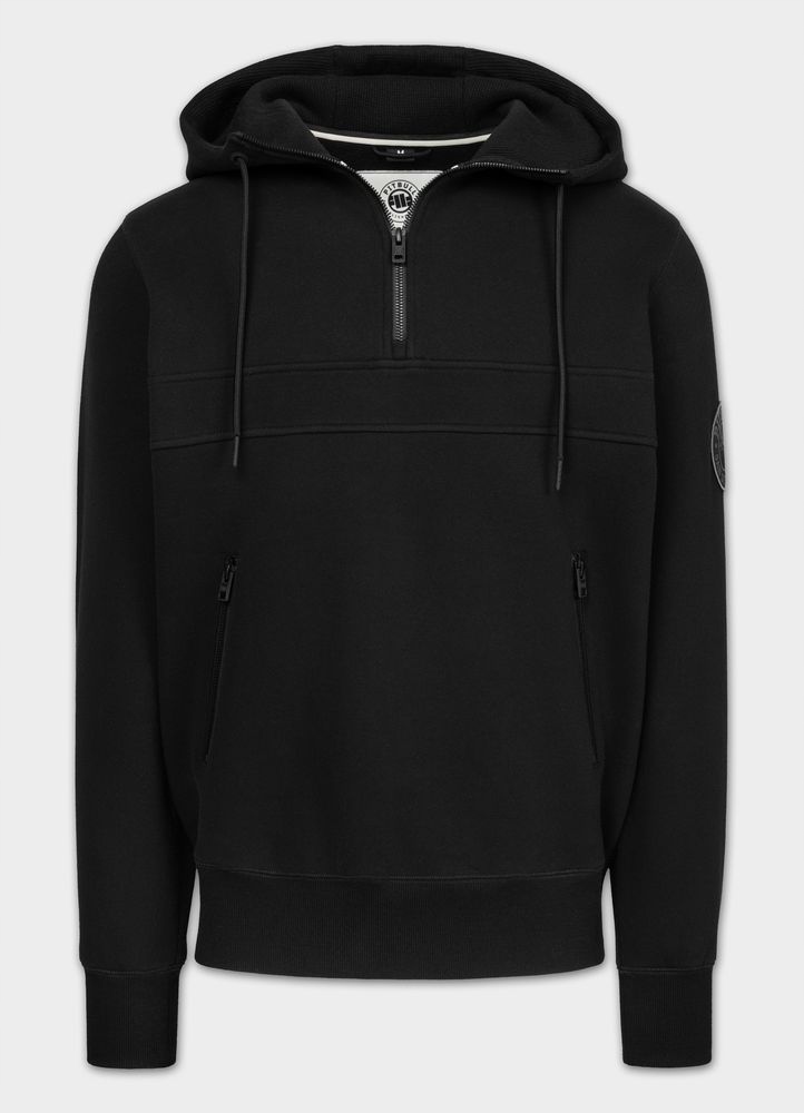 Pánská mikina s kapucí Pitbull Gibson Half Zip Klokanka Kapsy na zip