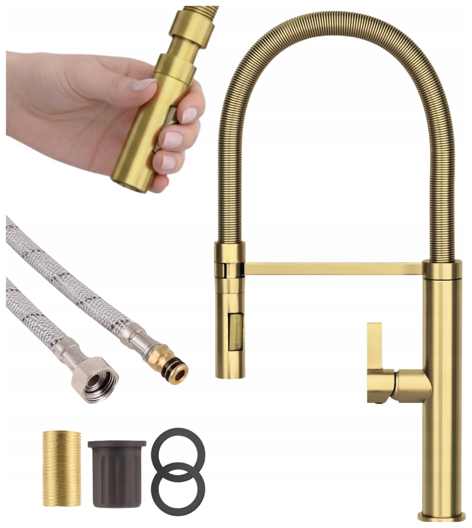 Kuchyňská dřezová baterie Kohoutek do dřezu zlatá stojící Full