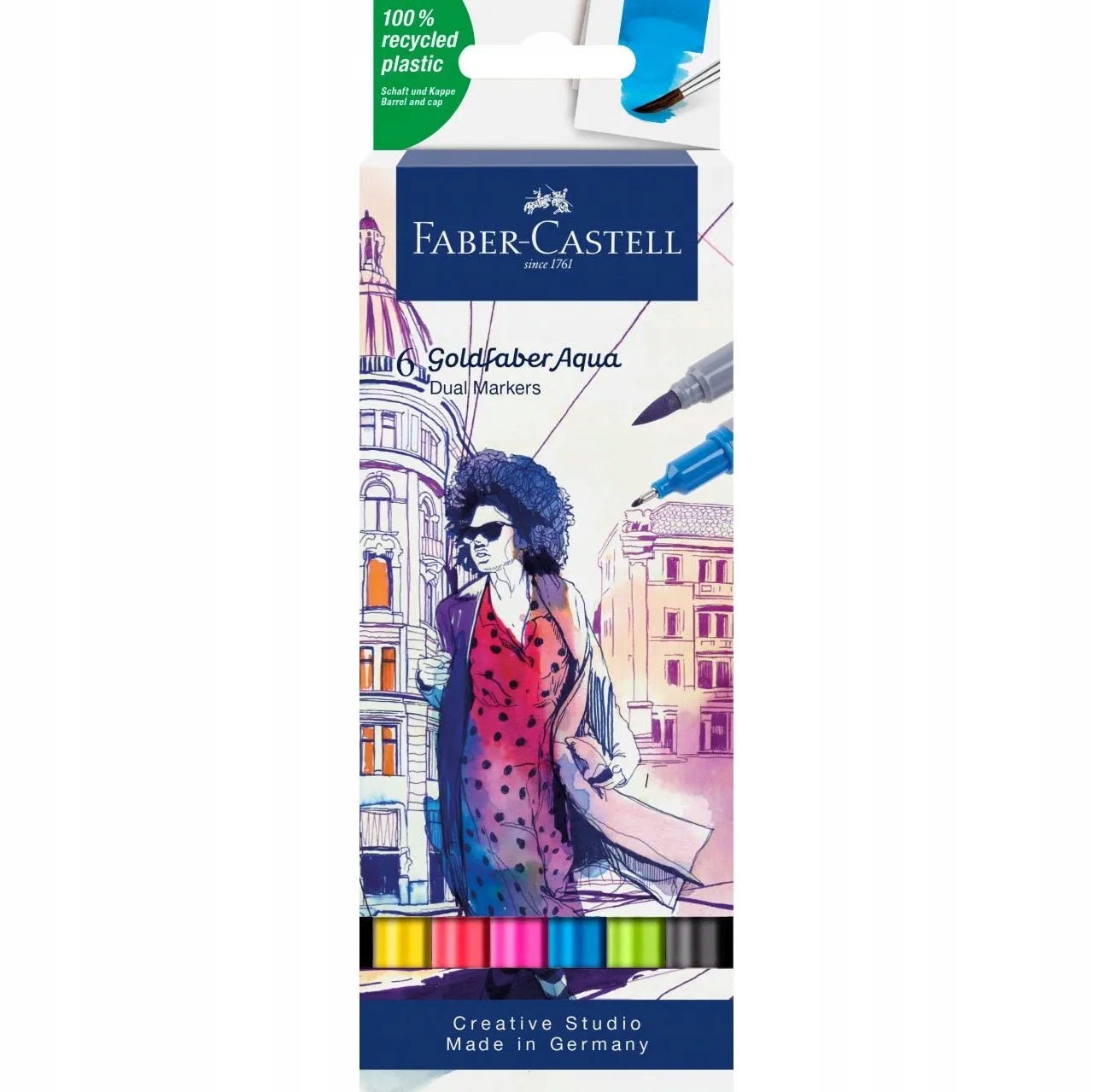 Faber-castell Goldfaber Aqua Fixy Akvarelové 6
