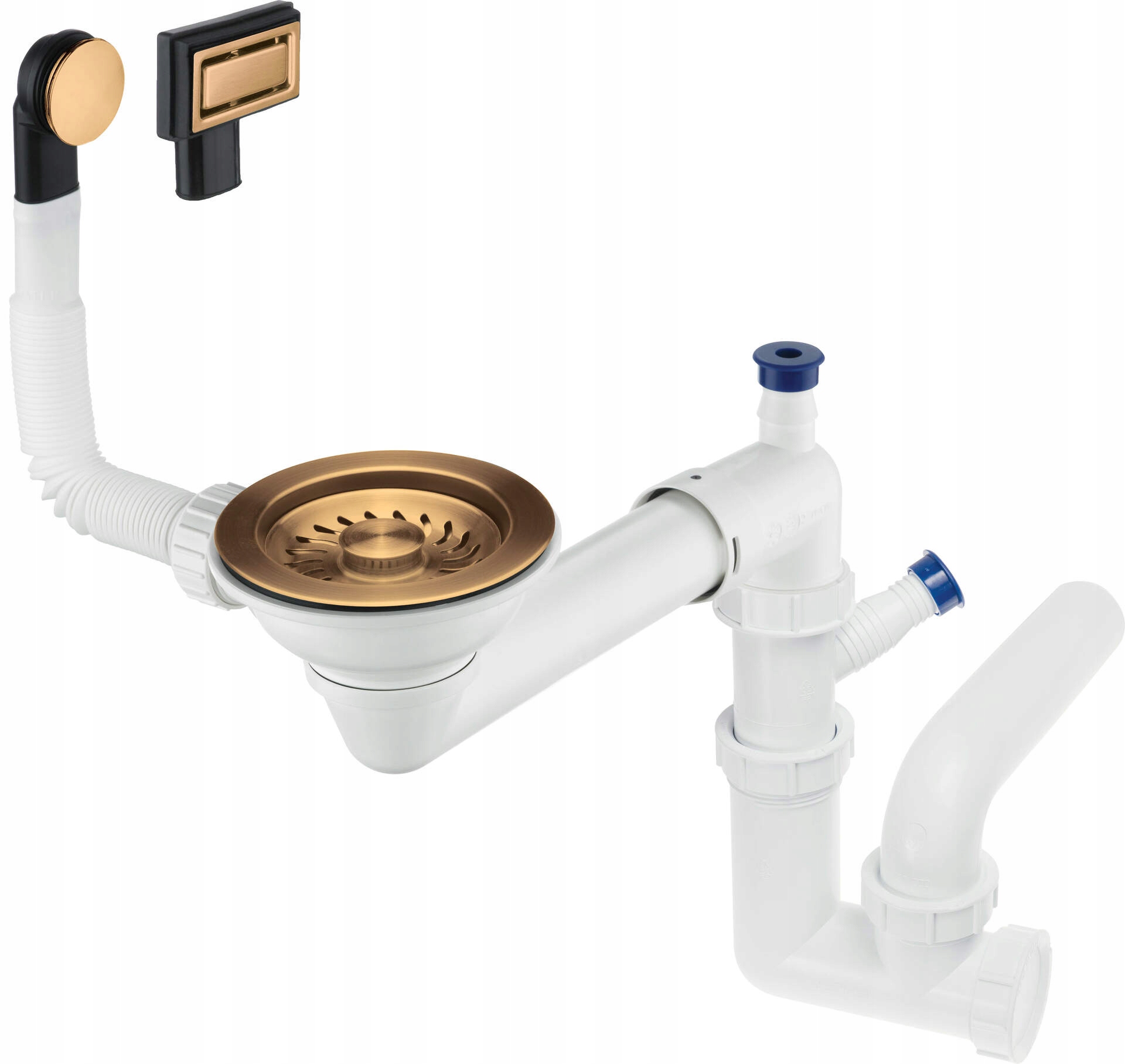 Deante Sifón Space-Saver pre 1-komorové umývadlo, ZXY_C949, granitový.