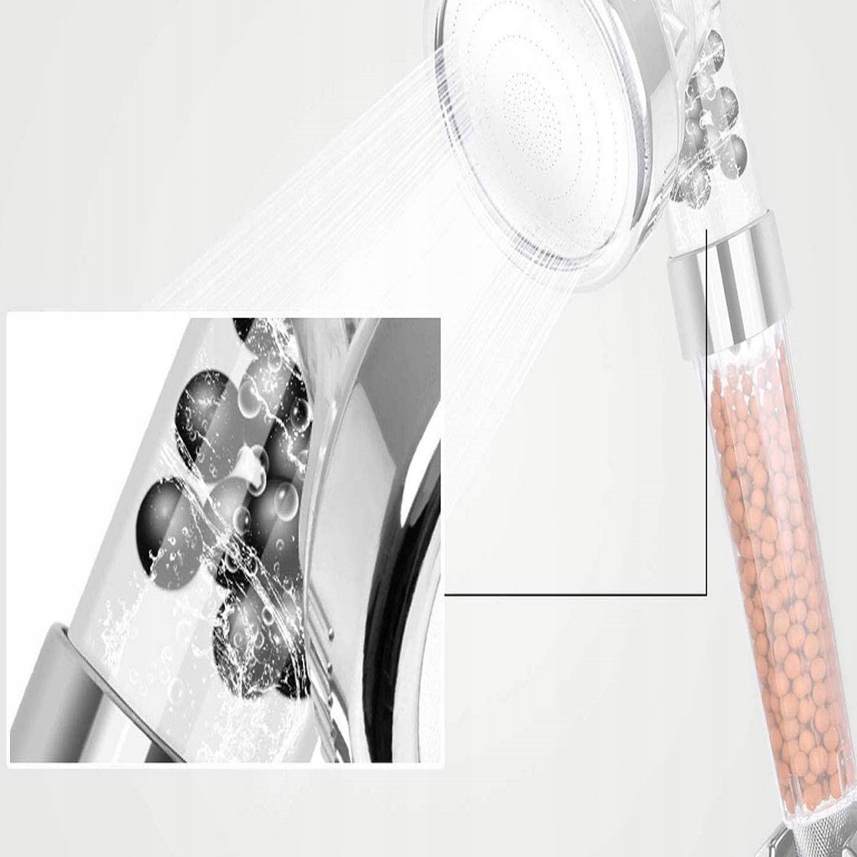 FILTR Z GŁOWICĄ PRYSZNICOWĄ NA TWARDĄ WODĘ 3 TRYBY Kod producenta Filtr jonowy