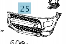 Mřížka Nárazníku Mercedes G Amg 63 W463 Levá Přední