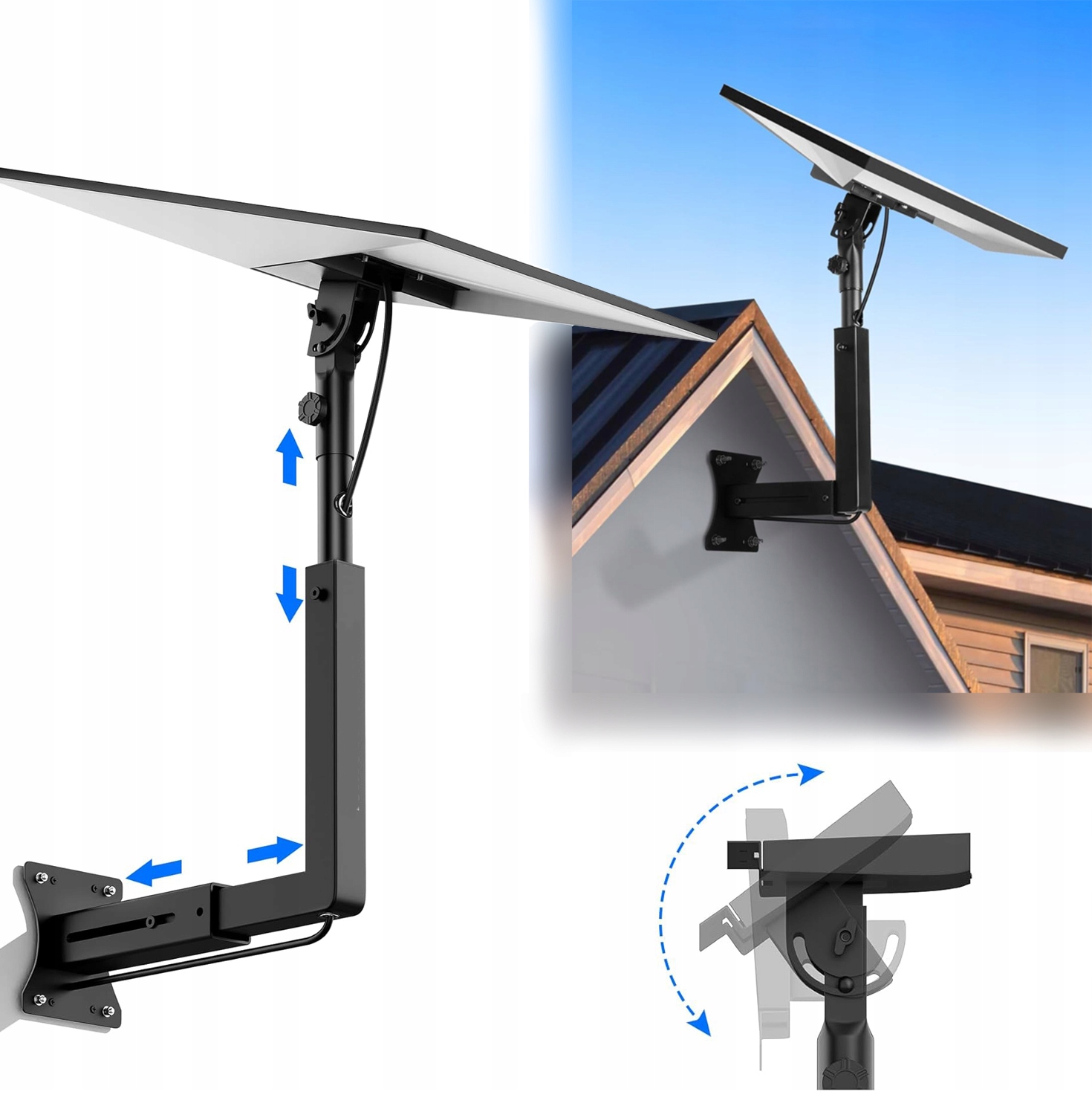 Kompletní sada nástěnných držáků pro Starlink Gen 3 s nastavitelným výsuvným držákem V3