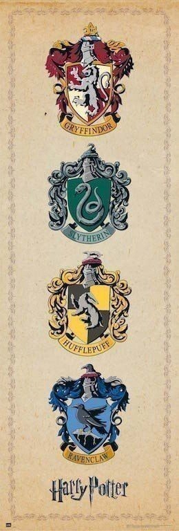 

Plakat filmowy Harry Potter Herby domów 53x158 cm
