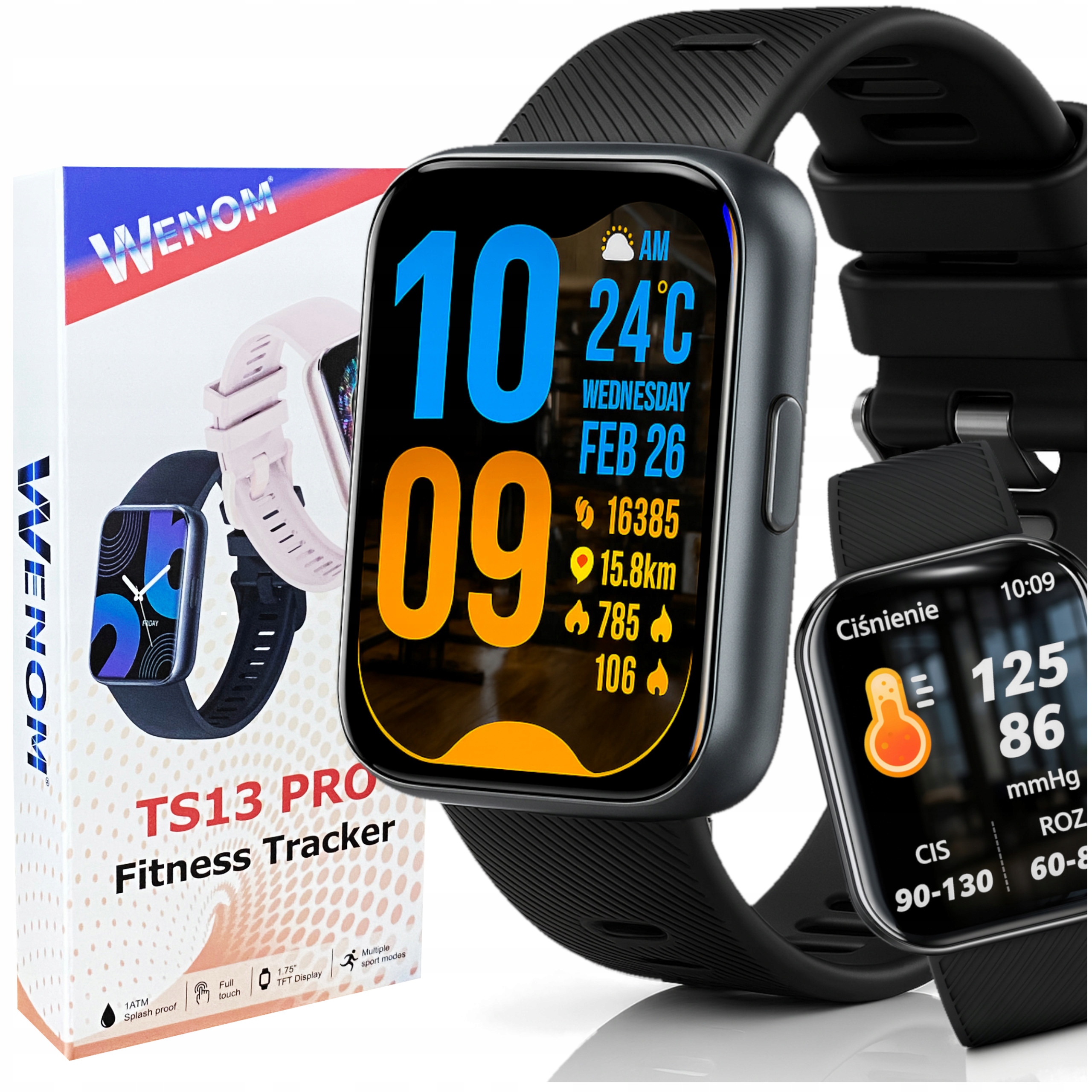 Smartwatch męski damski – rozmowy, sport, zdrowie, IP68, Tętno Ciśnienie