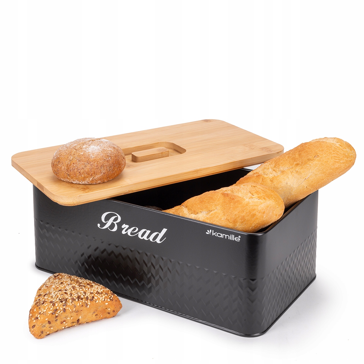 CHLEBAK POJEMNIK na CHLEB ŚWIEŻE PIECZYWO BUŁKI Z DESKĄ DO KROJENIA KAMILLE Marka Kamille