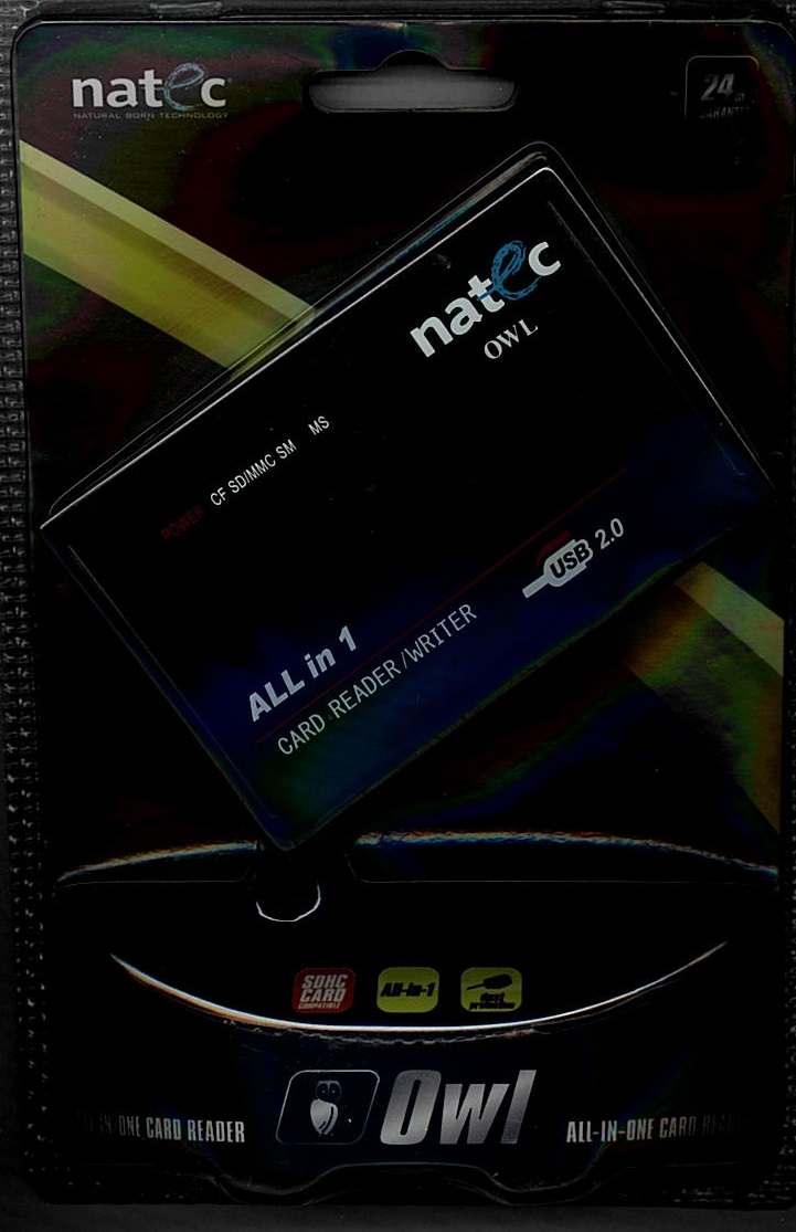 Czytnik zewnętrzny kart NATEC CR-OWL-B-USB2.0.