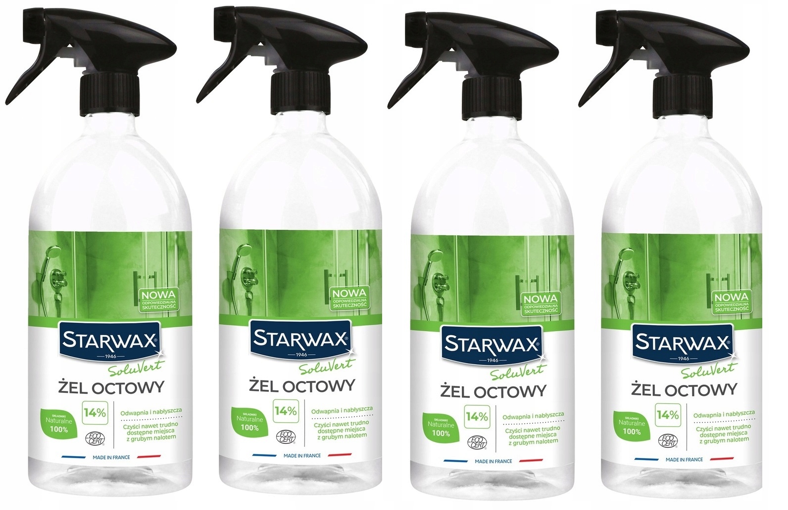 Levně 4x Koncentrovaný Octový Gel 14% Hospodářský Ocet Multifunkční Čištění