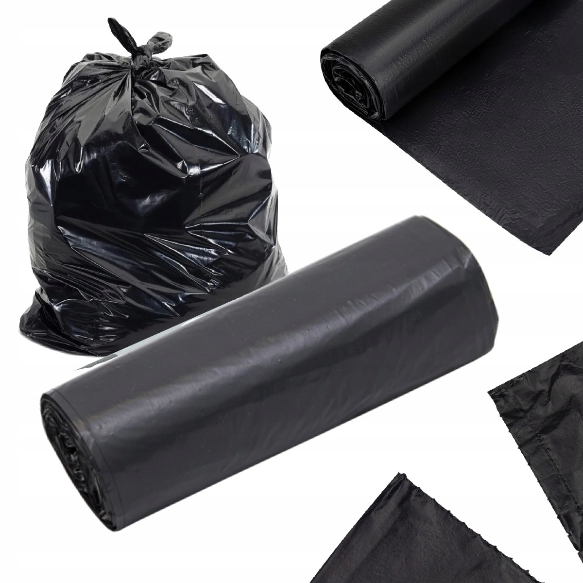 WORKI NA ŚMIECI 240L 10SZT BARDZO MOCNE! Nazwa handlowa Worki na śmieci 240l 10 sztuk - czarne