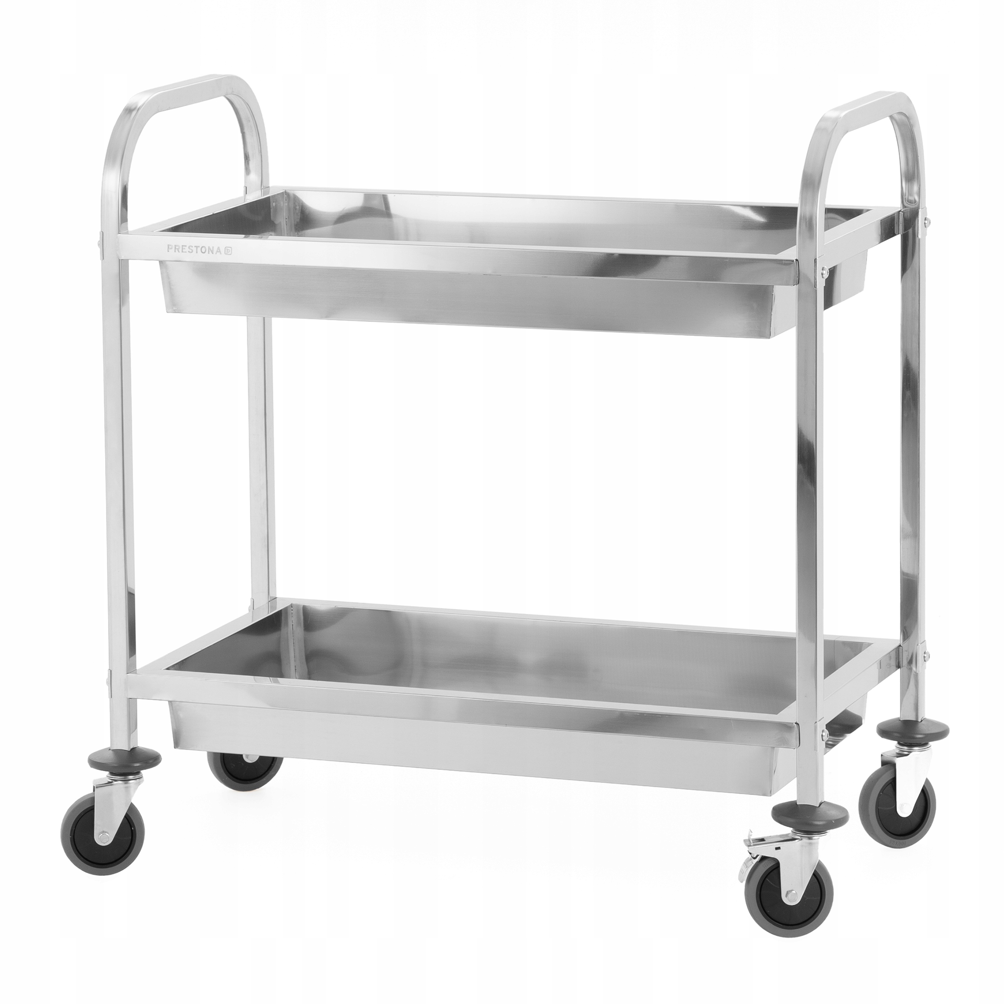 Mobilní Číšnický Vozík 2 Hluboké Police Ocelový Cateringový Prestona