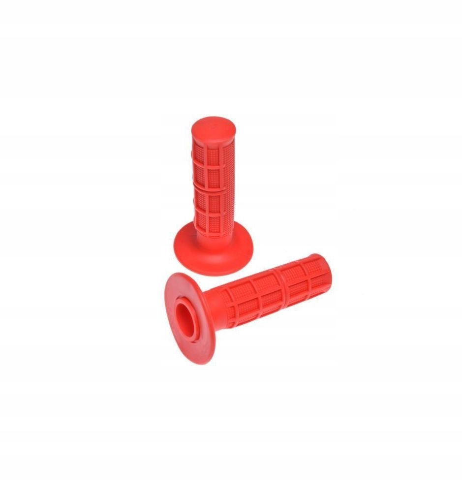 Manetki Gripy Gumy Kierownicy Czerwone Para Cross Enduro