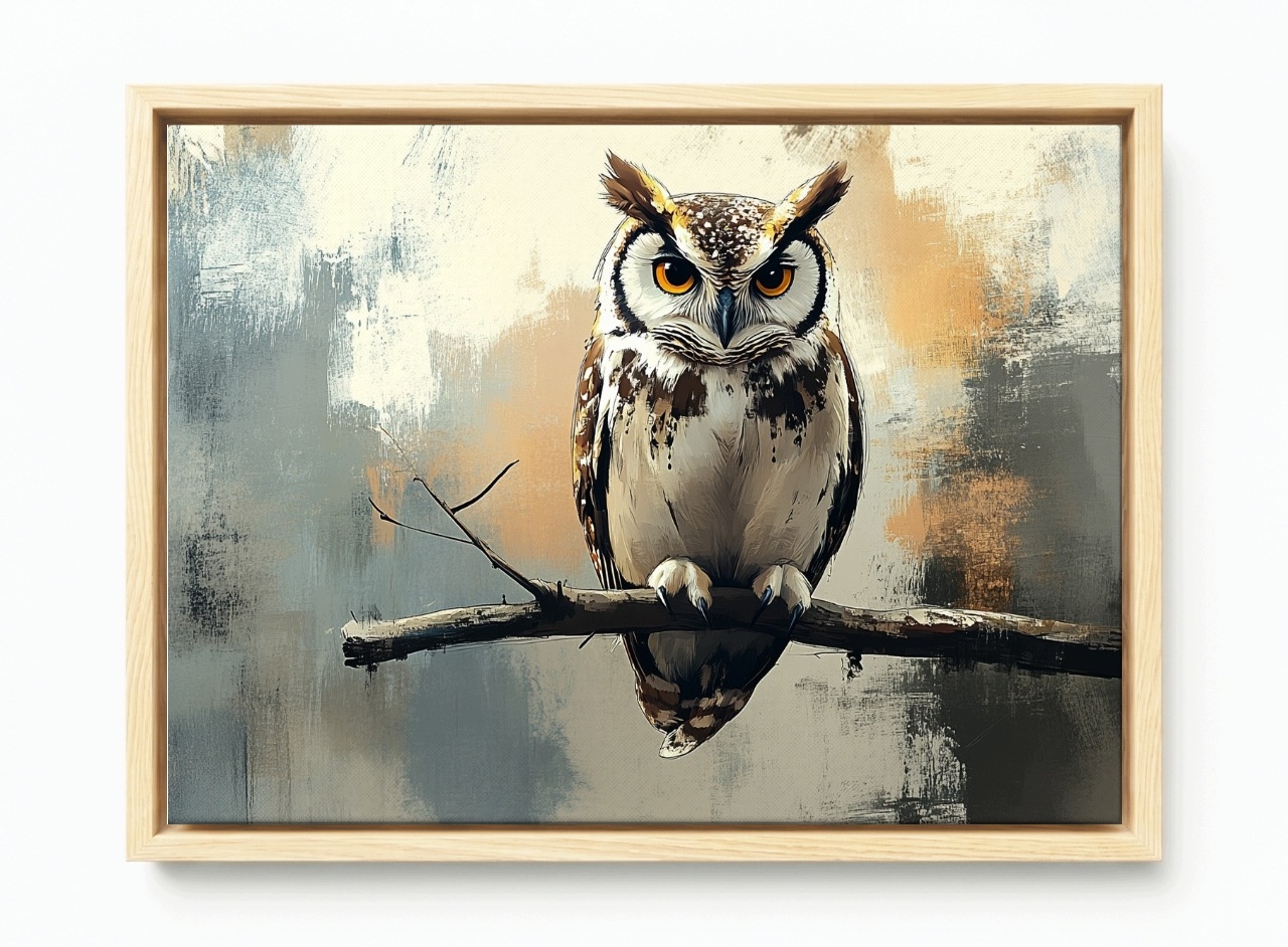 Obraz Rám Americký Box Pták Sova Moudrost Boho Fantasy Magie Symbol 120x80