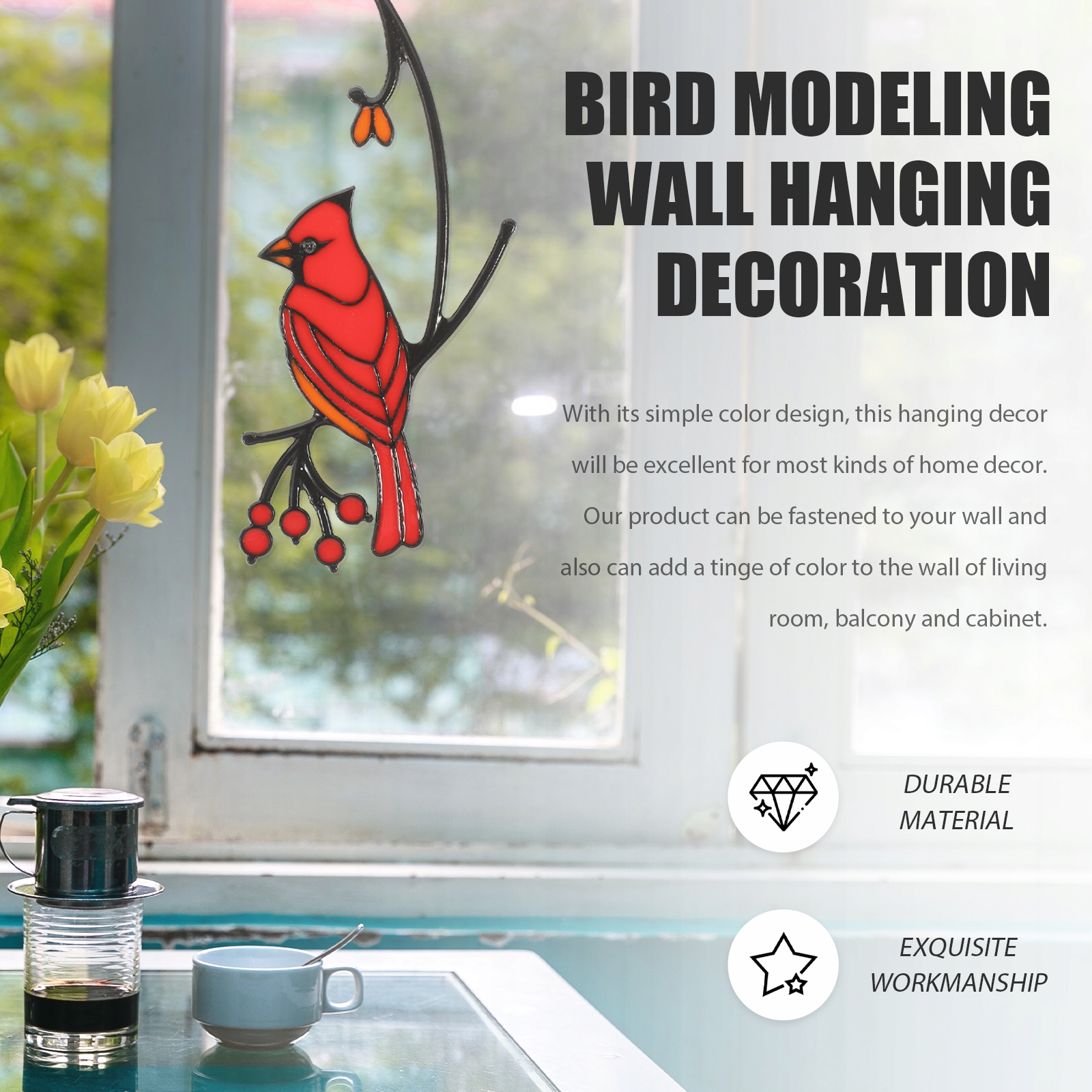 5X KREATYWNY WYSTRÓJ OKNA PTAK WISIOREK DLA DOMU Nazwa other