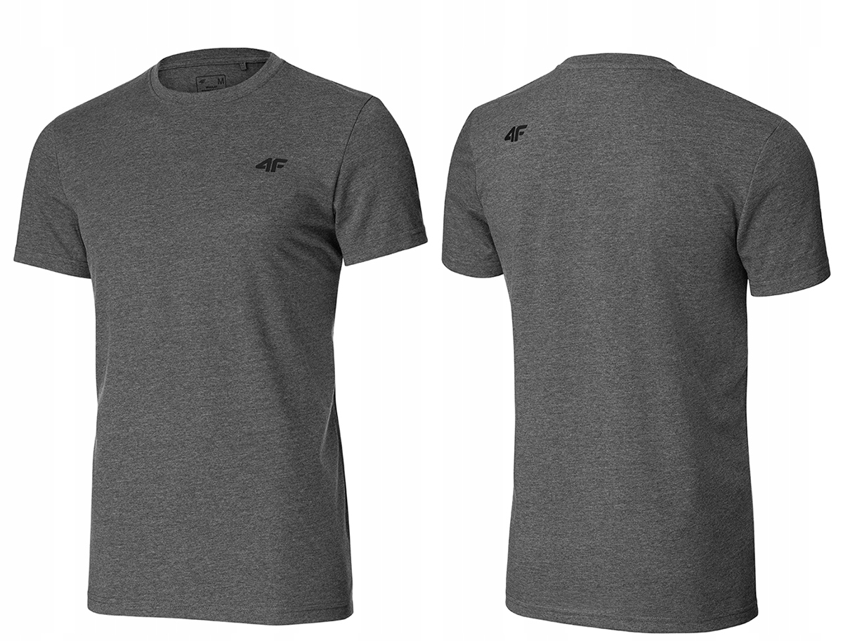 

4F T-shirt Koszulka Męska TSM003 Bawełna Szary