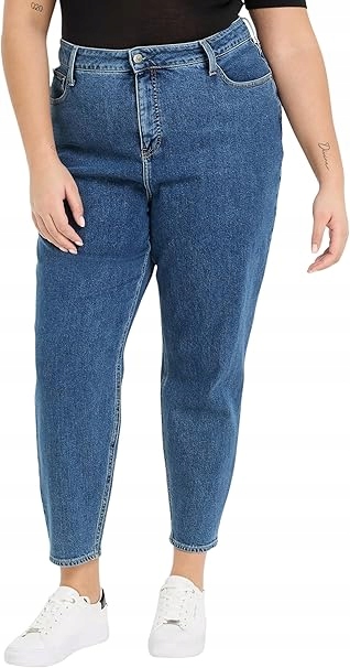 Calvin Klein Jeans Džíny Mom Plus Size Středně Modré 40 7CA