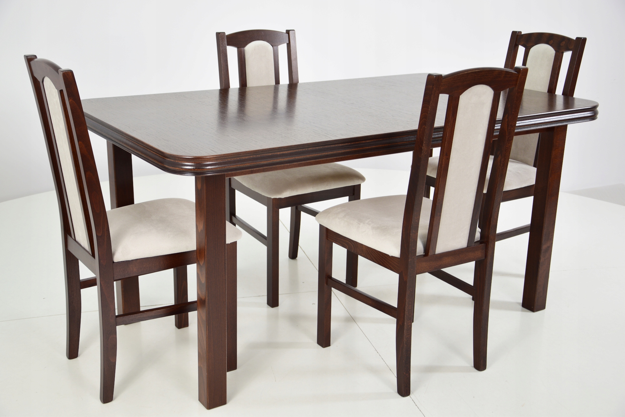 Duży stół rozkładany do kuchni/jadalni i 4 krzesła Szerokość stołu 90 cm