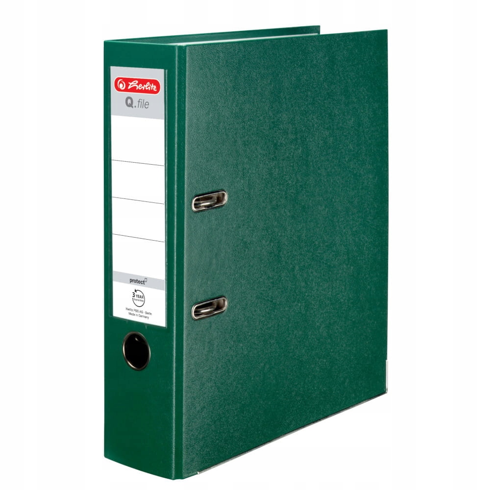 

Segregator A4/50mm Q.file Herlitz zielony
