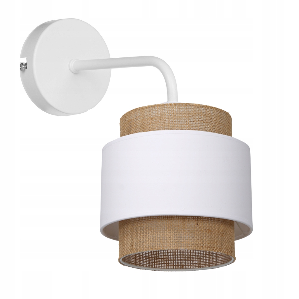 

Lampa Ścienna Kinkiet Juta Boho Jutowa Podwójna
