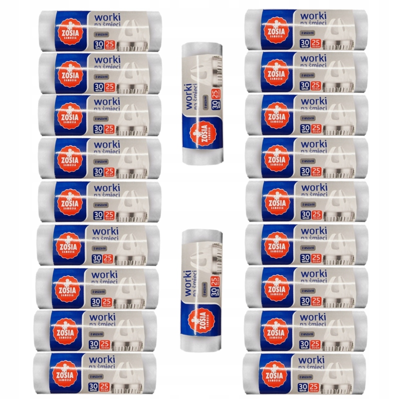 Sada 20 Produktů Zosia Samosia Pytle Na Odpadky S Ušima 25 Litrů 30 Ks