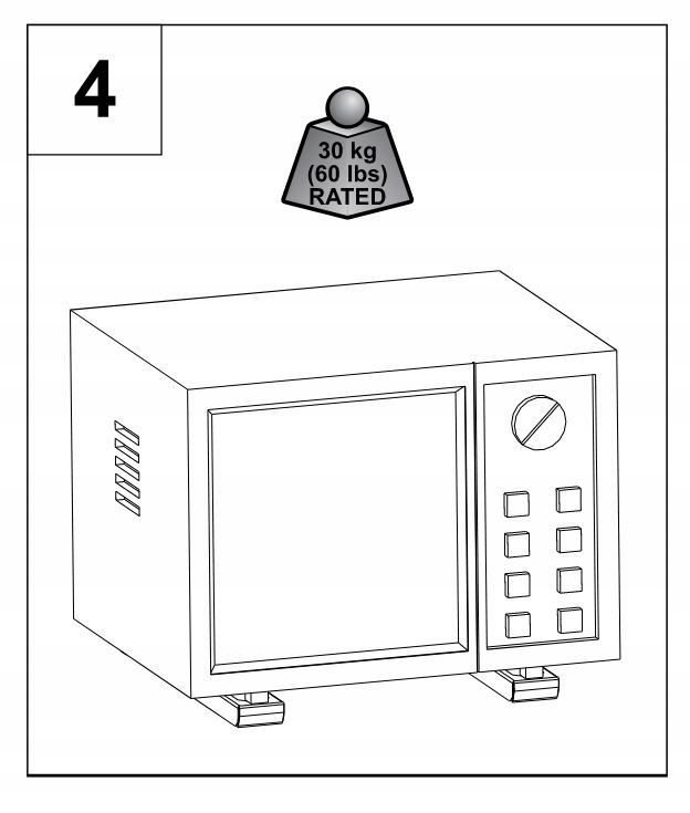 CABLETECH Uchwyt naścienny MC-01 do kuchenek mikro Marka Cabletech