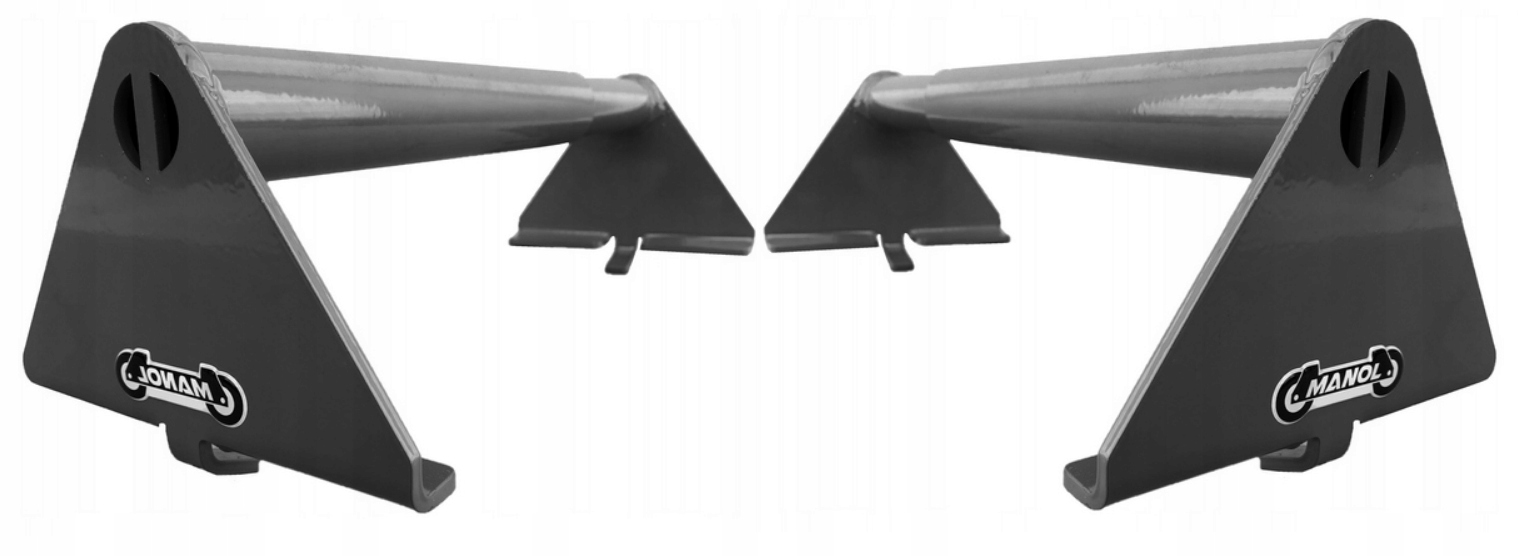 2 kusy tmavě šedých bezpečnostních zarážek na kola auta do odtahového vozu