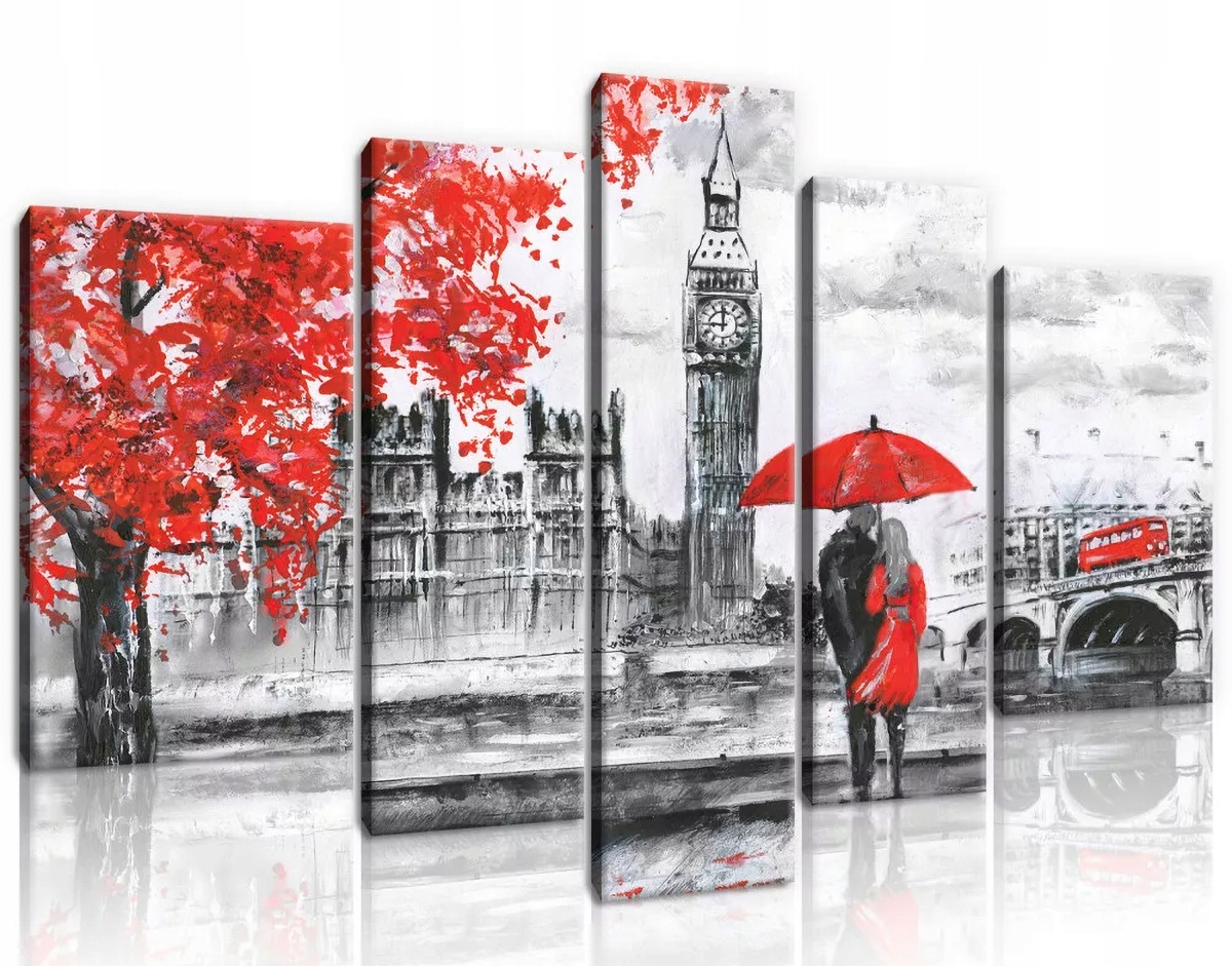 Obraz Na Plátne Canvas 170x100 Londýn Big Ben Mesto Jeseň Prechádzka Dážď