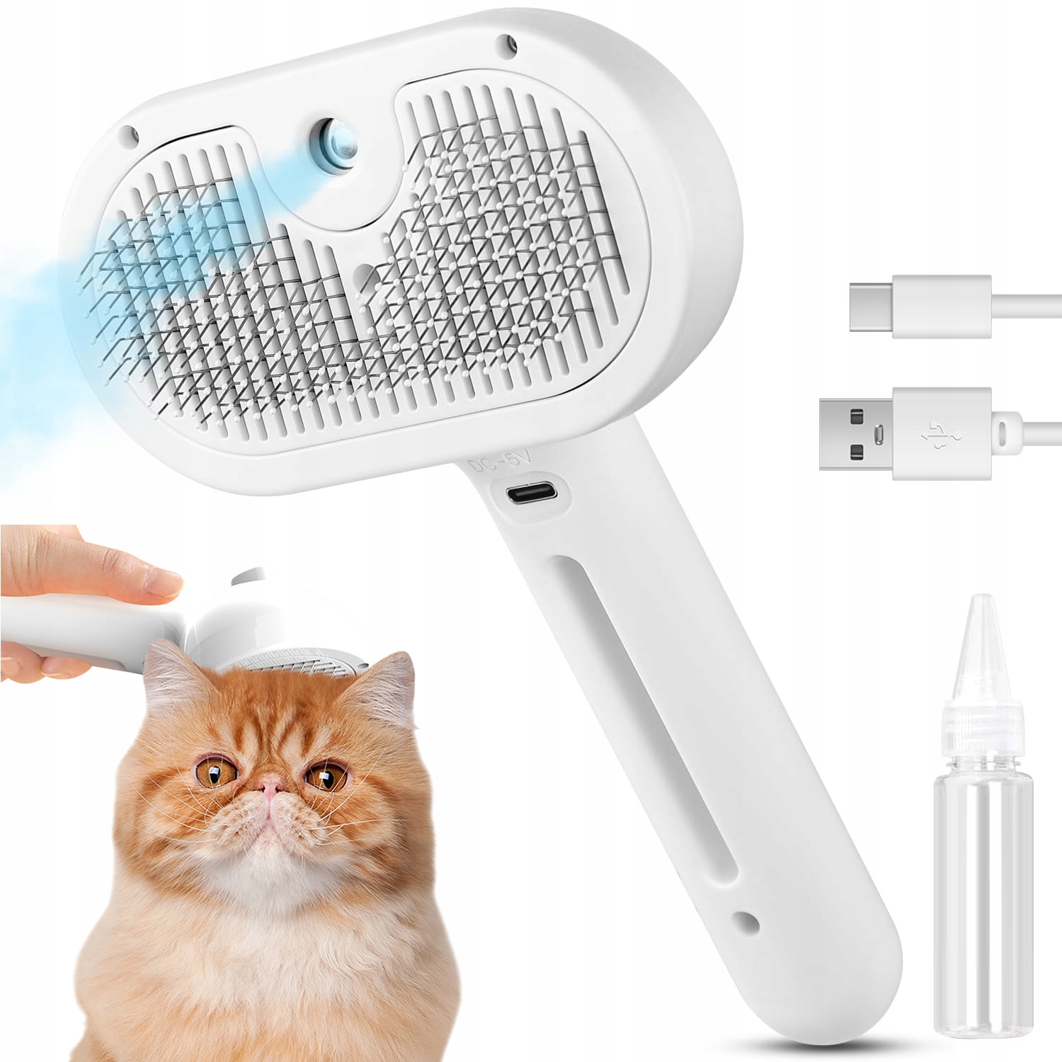 Levně Parní Kartáč Pro Kočky Samočistící Elektrická Hladina Vody A Chlupy
