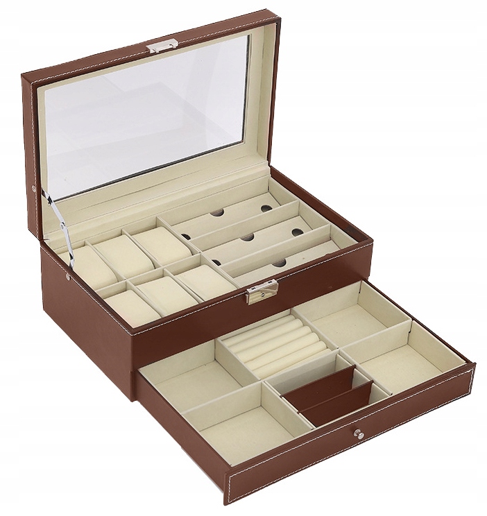 PUDEŁKO ETUI NA ZEGARKI I OKULARY SZKATUŁKA NA BIŻUTERIĘ KOLCZYKI SKÓRA G11 EAN (GTIN) 5904569274566