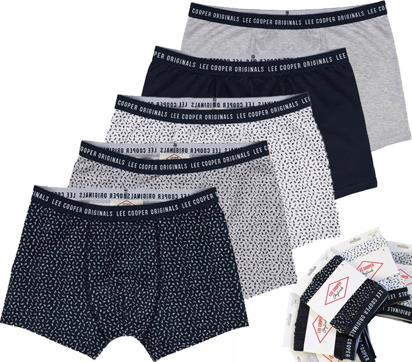 Bawełniane Bokserki męskie Lee Cooper 5 szt. majtki tu M