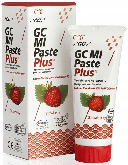 Gc Pasta MI Paste Plus Truskawka Z Fluorem Płynne Szkliwo 35ml