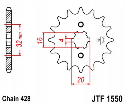

Jt JTF1550.14 Zębatka Przód