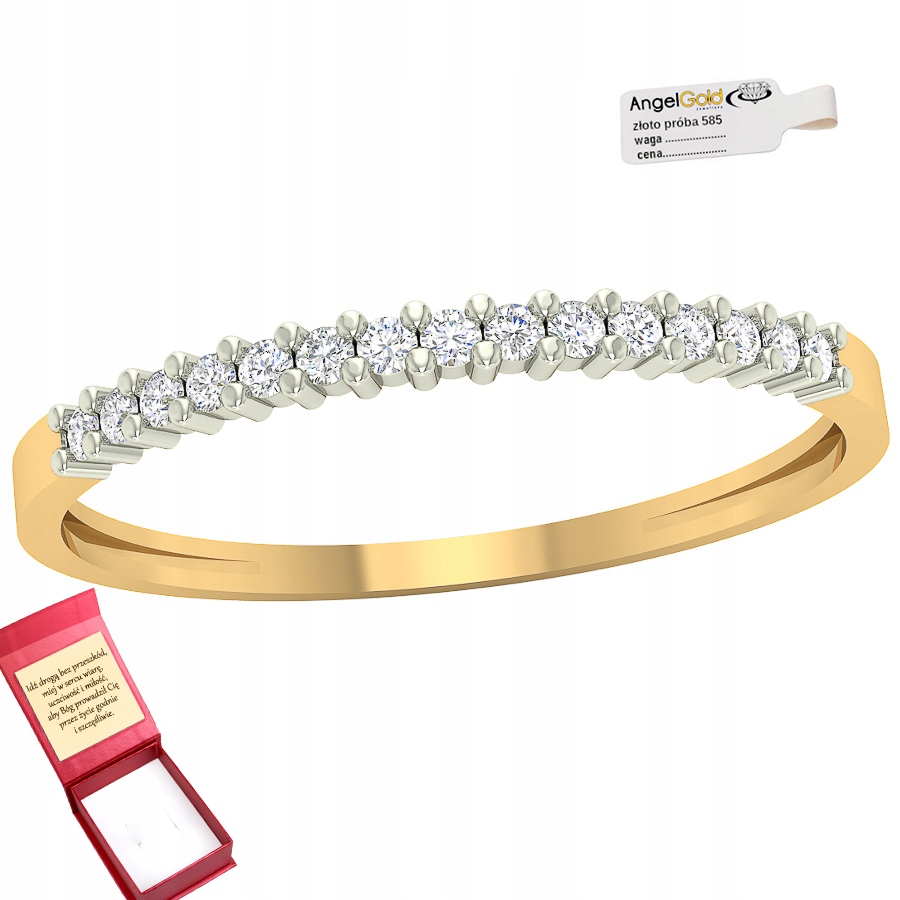 Zlatý Prstýnek S Přistýlkou K Prstenu A Snubnímu Prstenu Se Zirkony Pr. 585