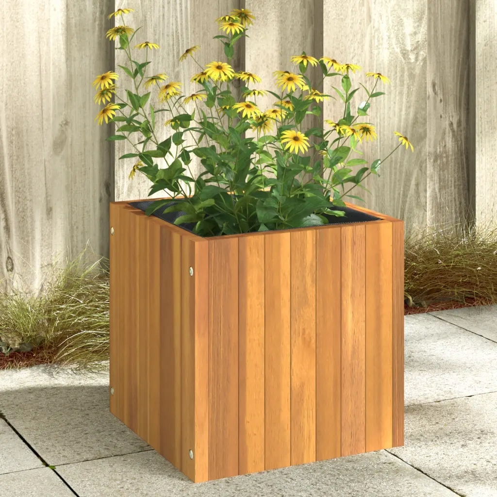 vidaXL Zahradní truhlík 35 x 35 x 35 cm masivní akáciové dřevo