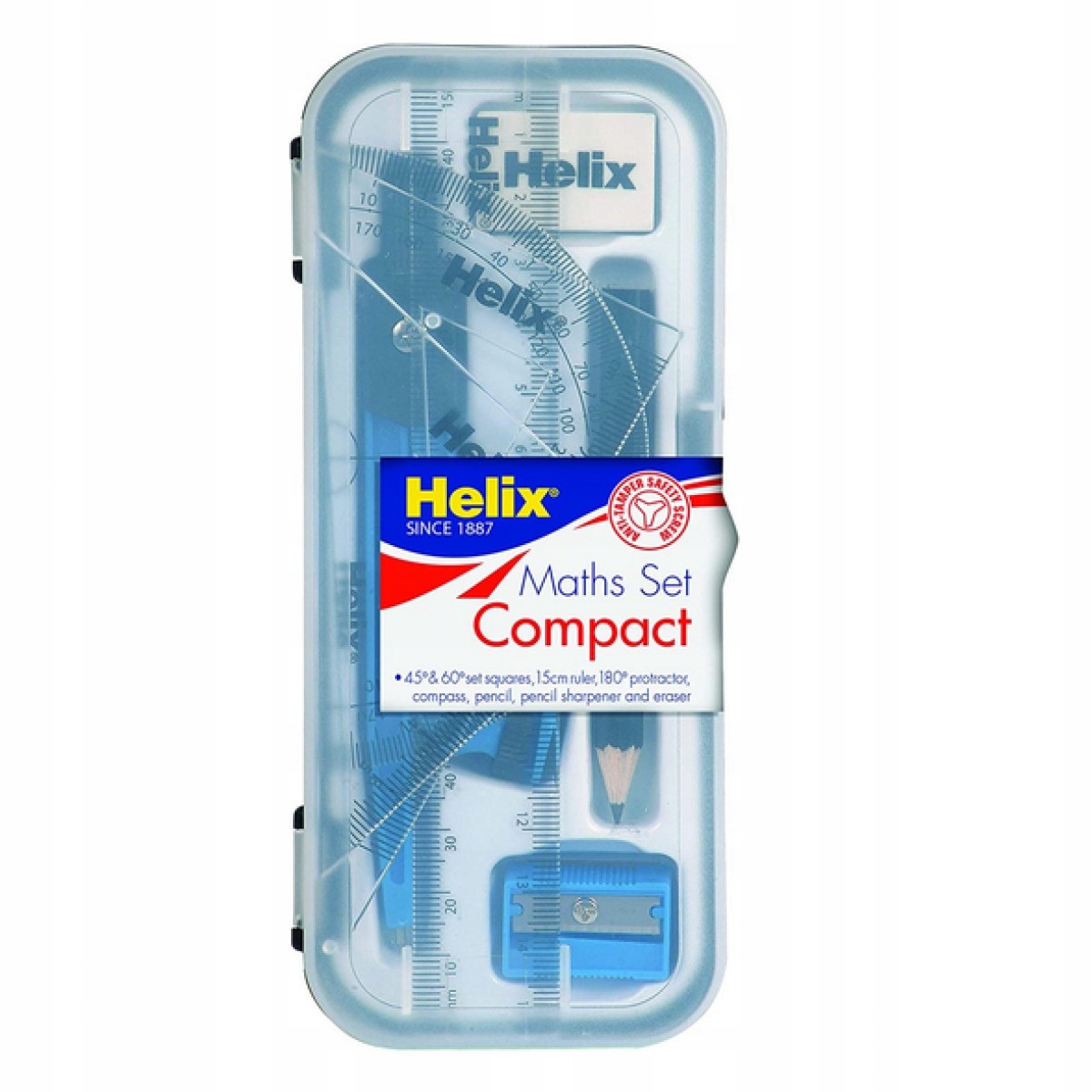 ZESTAW MATEMATYKA CYRKIEL LINIJKA EKIERKA GUMKA