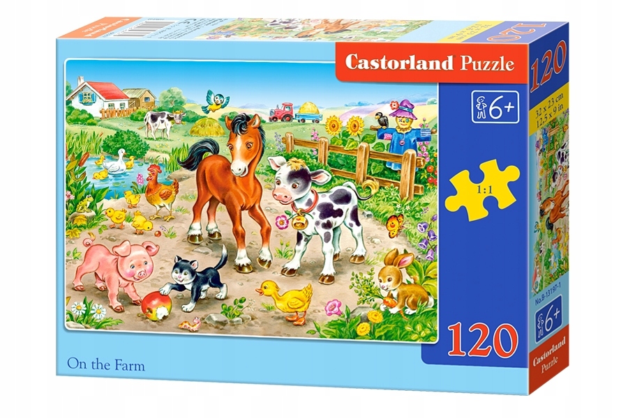 

Puzzle 120 el. Na Farmie Castorland