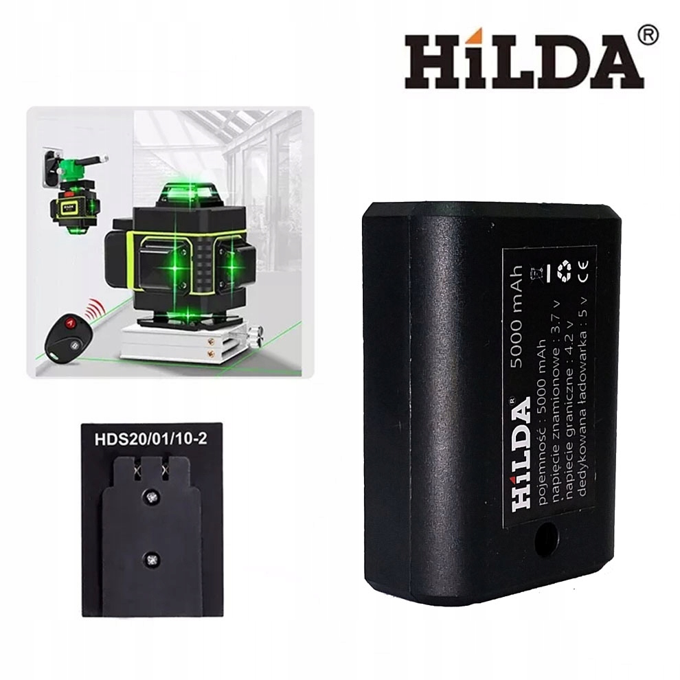 BATERIA AKUMULATOR DO POZIOMICY LASEROWEJ HILDA Kolor lasera inny