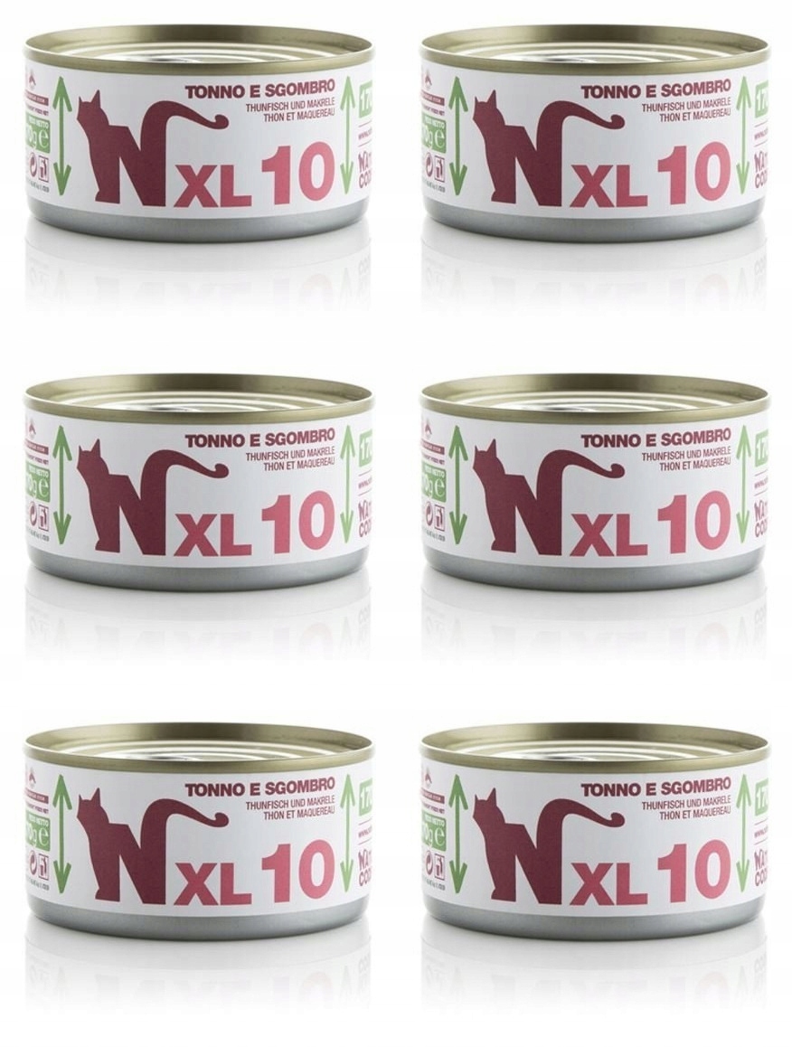 Levně Natural Code Cat XL10 Tuňák a makrela 6x170g